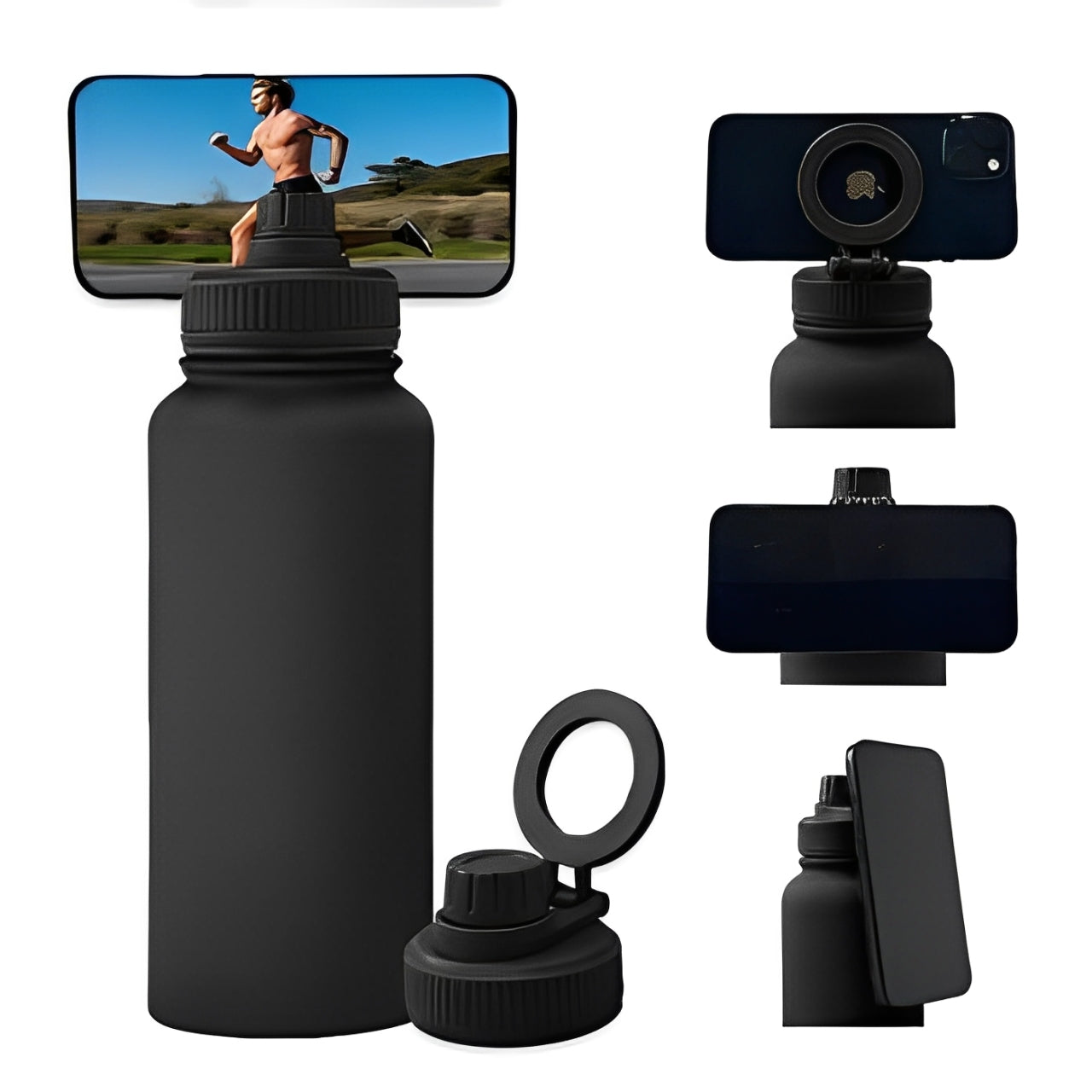 ATHLAS BOTTLE - Insulated Stainless Steel Bottle with Magnetic Phone Mount (0.95L)